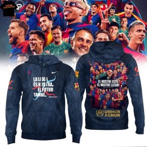 F.C Barcelona La Lliga Es Nostra El Futur Tambe 2025 Champions Hoodie
