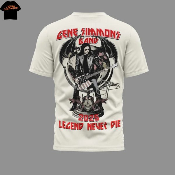 Gene Simmons Band 2025 Legend Never Die 3D T-Shirt