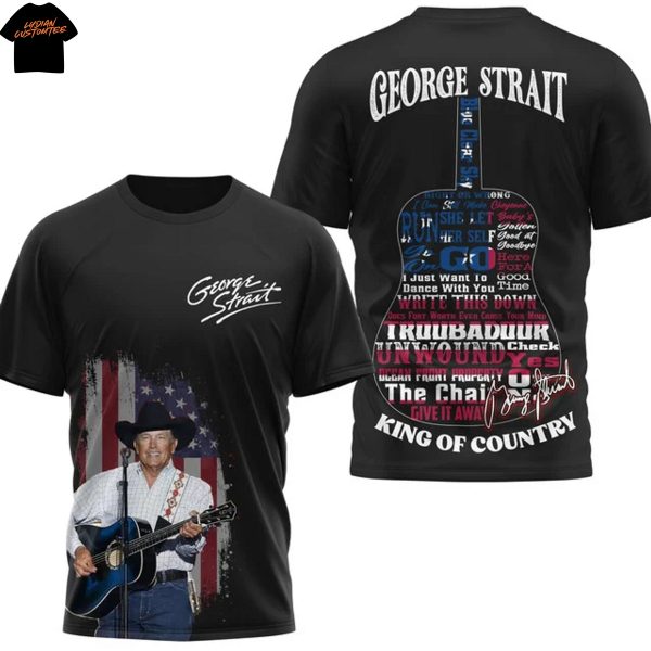 George Strait King Of Country Signature 3D T-Shirt