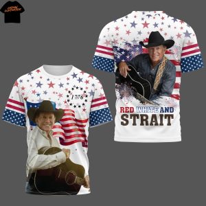 George Strait Red White And Strait 1776 3D T-Shirt