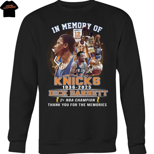 In Memory Of Dick Barnett New York Knick 1936-2025 Signature Thank You For The Memories Unisex T-Shirt