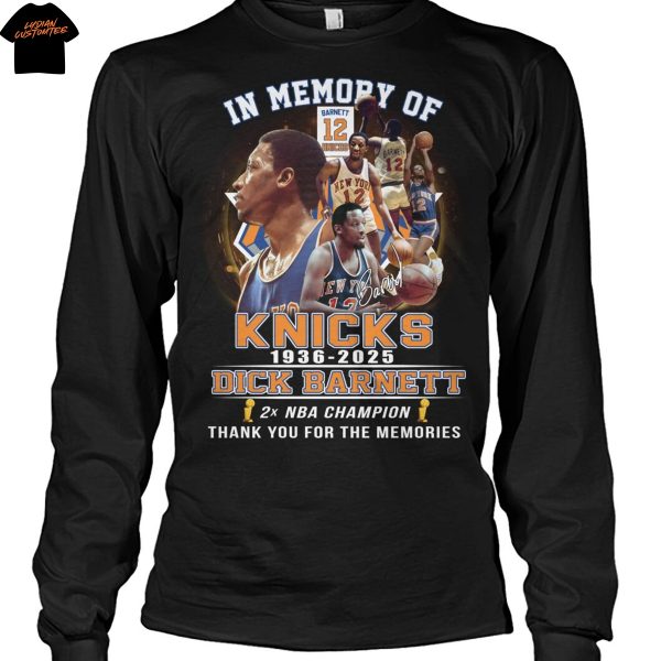 In Memory Of Dick Barnett New York Knick 1936-2025 Signature Thank You For The Memories Unisex T-Shirt