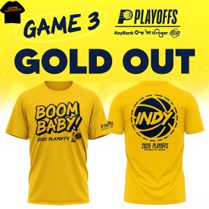 Indiana Pacers Boom Baby 2025 Playoffs 3D T-Shirt