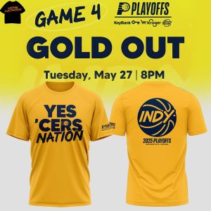 Indiana Pacers Yes Cers Nation 2025 Playoffs 3D T-Shirt