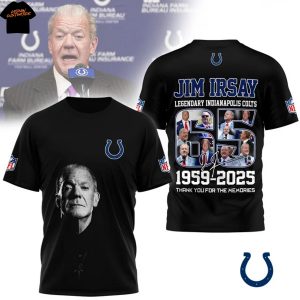 Indianapolis Colts Jim Irsay 1959-2025 Thank You For The Memories Signature 3D T-Shirt