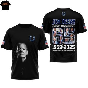 Indianapolis Colts Jim Irsay 1959-2025 Thank You For The Memories Signature 3D T-Shirt