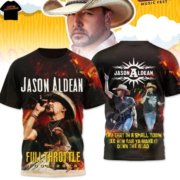 Jason Aldean Full Throttle Tour 2025 3D T-Shirt