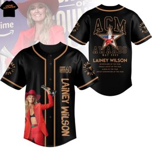 Lainey Wilson ACM Awards May 2025 Baseball Jersey – Black