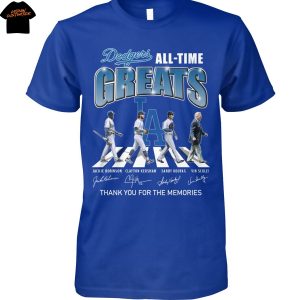 Los Angeles Dodgers All Time Greats Signature Thank You For The Memories Unisex T-Shirt