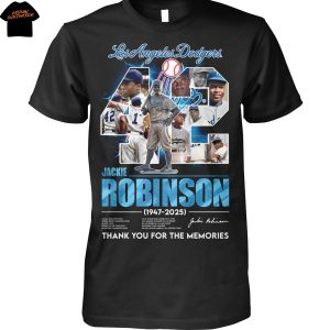Los Angeles Dodgers Jackie Robinson 1947-2025 Thank You For The Memories Unisex T-Shirt