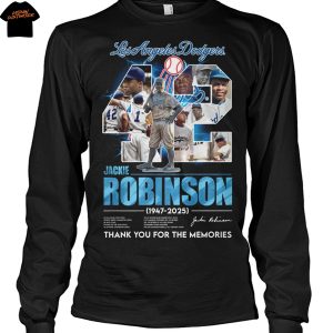Los Angeles Dodgers Jackie Robinson 1947-2025 Thank You For The Memories Unisex T-Shirt