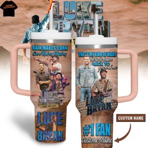 Luke Bryan Rain Makes Corn Tumbler With Handle And Straw