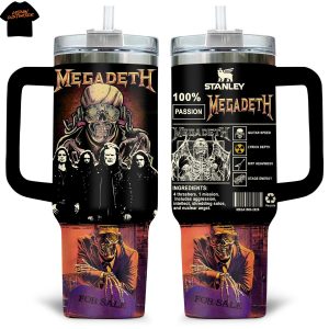 Megadeth Tumbler With Handle And Straw