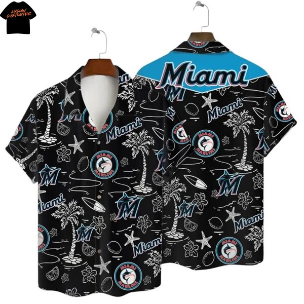 Miami Marlins Summer Coconut Hawaiian Shirt