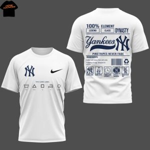 New York Yankees Pinstripes Never Fade 3D T-Shirt