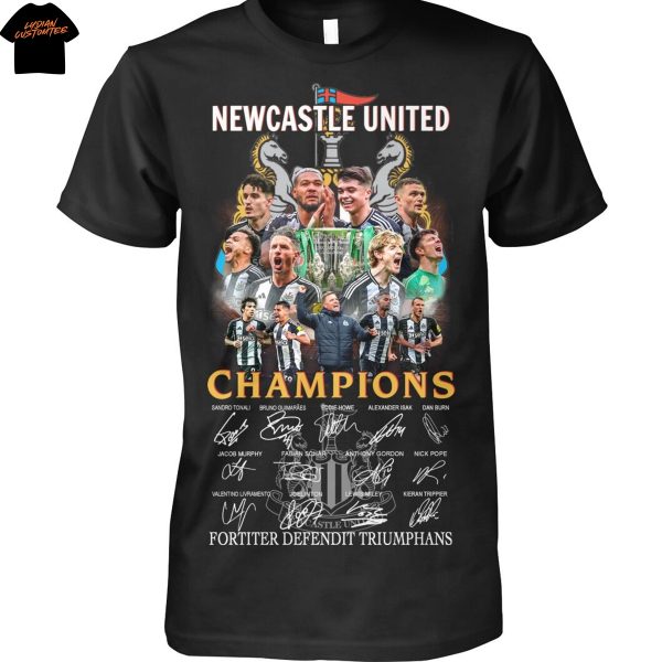 Newcastle United Champions Signature Fortiter Defendit Triumphans Signature Unisex T-Shirt
