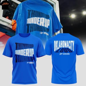 Oklahoma City Thunder Loud 2025 Playoff 3D T-Shirt – Blue