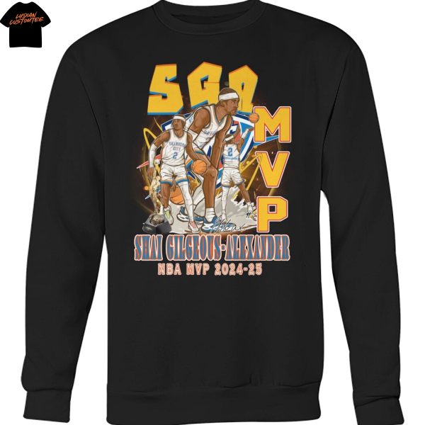 Oklahoma City Thunder Shai Gilgeous-Alexander NBA MVP 2024-25 Unisex T-Shirt