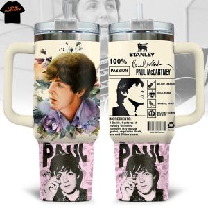 Paul Mccartney Tumbler With Handle And Straw