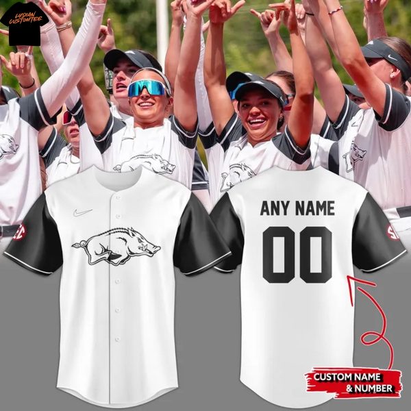 Personalized Arkansas Razorbacks Softball 2025 Baseball Jersey