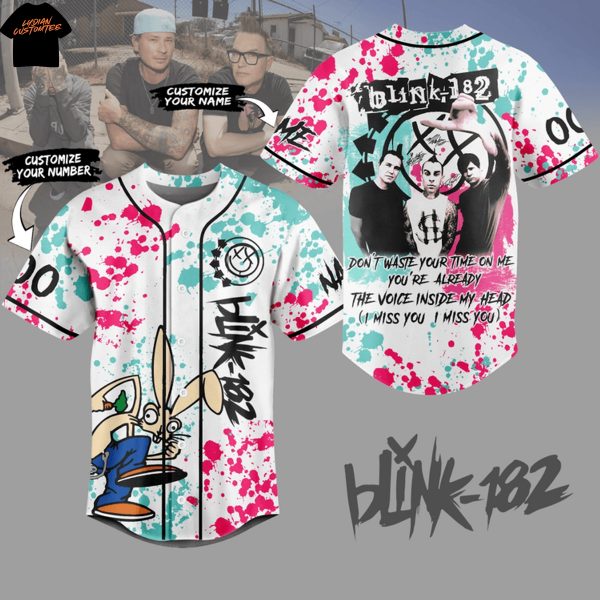 Personalized Blink-182 I Miss You Baseball Jersey