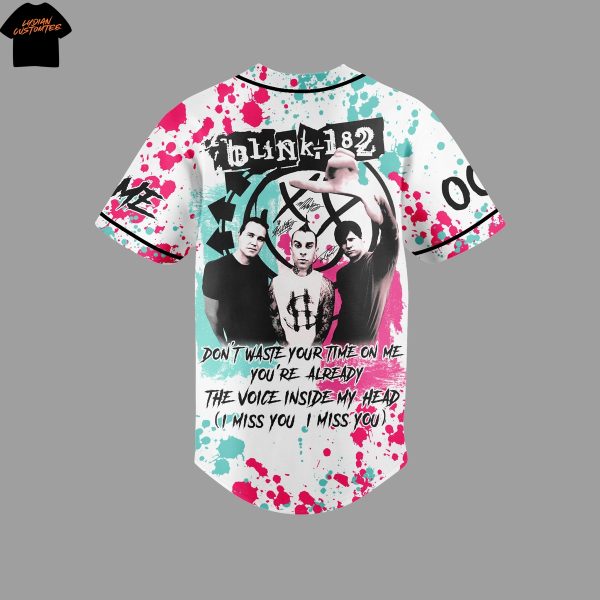 Personalized Blink-182 I Miss You Baseball Jersey