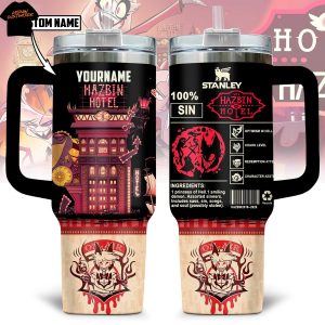 Personalized Hazbin Hotel Tumbler With Handle And Straw