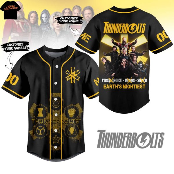 Personalized Thunderbolts Earth Mightiest Baseball Jersey