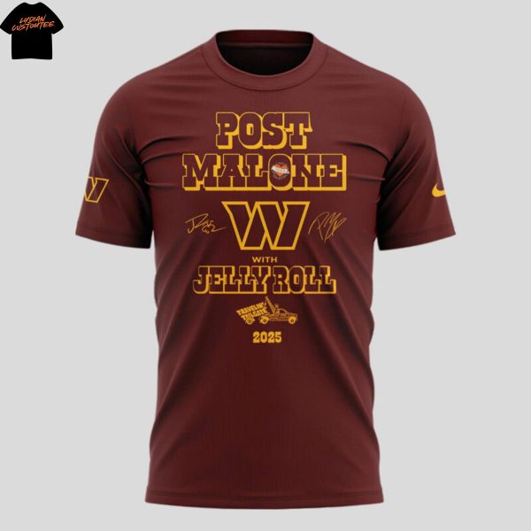 Post Malone Big Ass Stadium Tour x Washington Commanders 3D T-Shirt