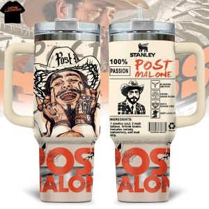 Post Malone Tumbler With Handle And Straw