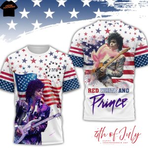 Prince Red White And Prince 1776 3D T-Shirt