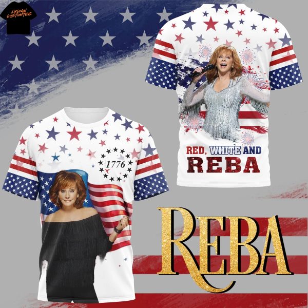 Reba Mcentire Red White And Reba 1776 3D T-Shirt
