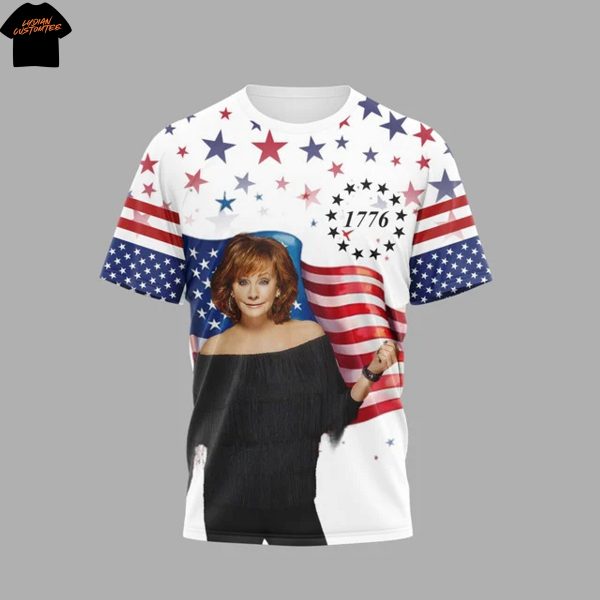 Reba Mcentire Red White And Reba 1776 3D T-Shirt