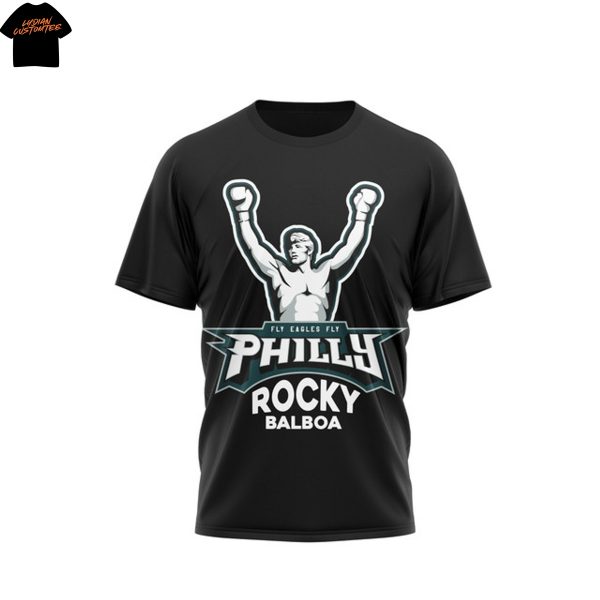 Rocky Balboa x Philadelphia Eagles Fly Eagles Fly 3D T-Shirt