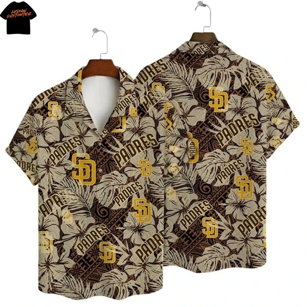 San Diego Padres Flower Hawaiian Shirt