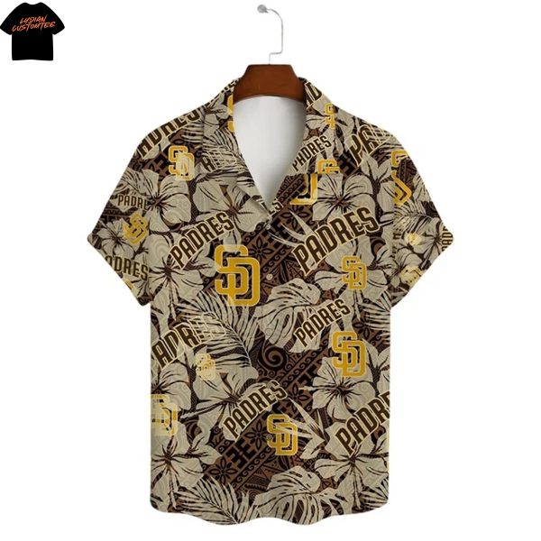 San Diego Padres Flower Hawaiian Shirt