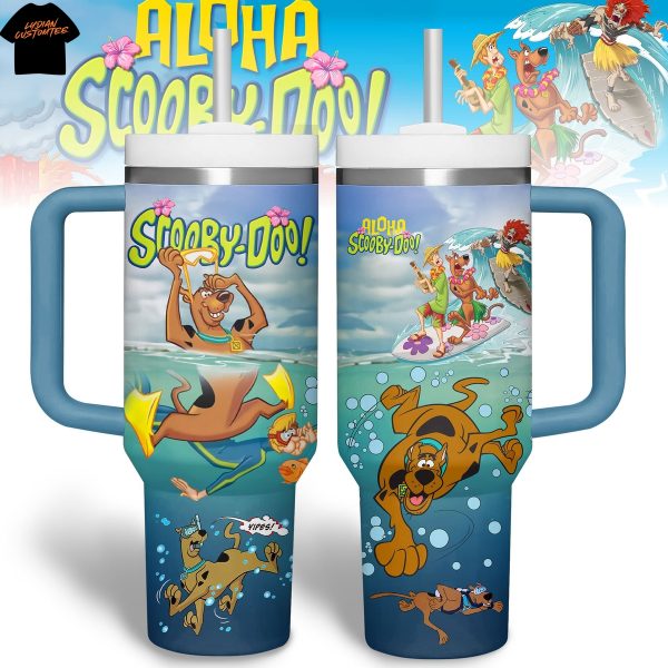 Scooby-Doo Aloha Tumbler With Handle And Straw