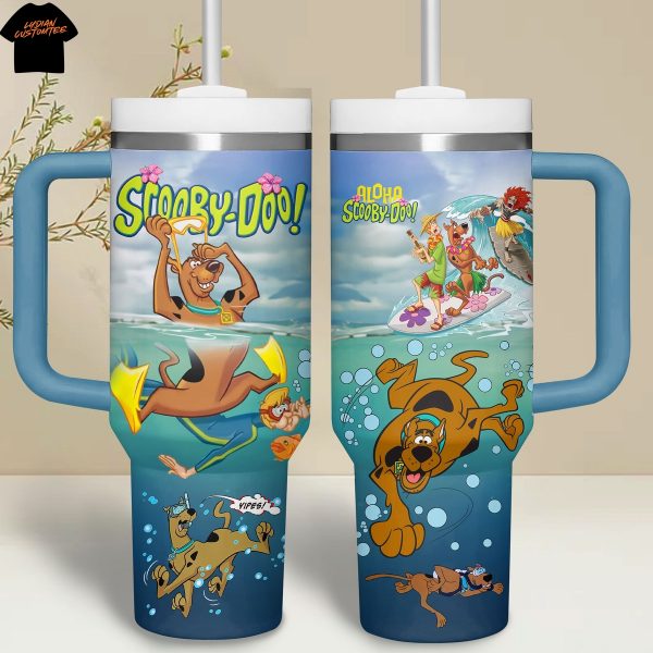 Scooby-Doo Aloha Tumbler With Handle And Straw