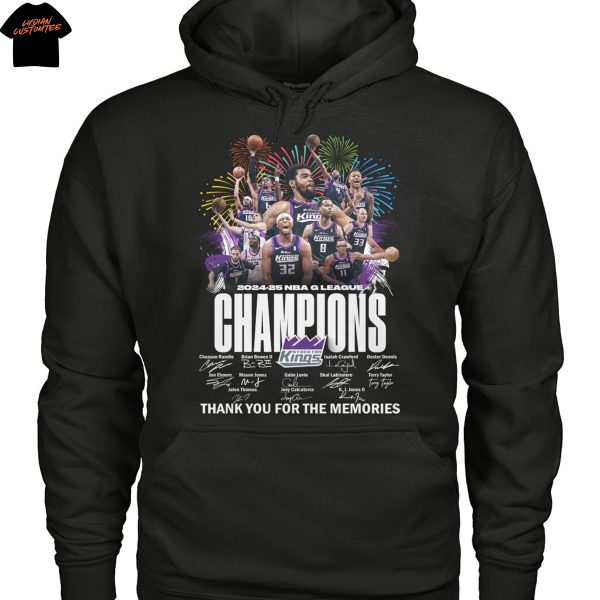 Stockton Kings 2024-25 NBA G League Champions Signature Thank You For The Memories Unisex T-Shirt