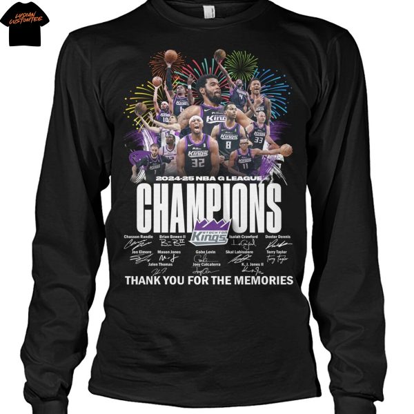 Stockton Kings 2024-25 NBA G League Champions Signature Thank You For The Memories Unisex T-Shirt