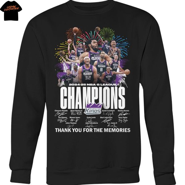 Stockton Kings 2024-25 NBA G League Champions Signature Thank You For The Memories Unisex T-Shirt