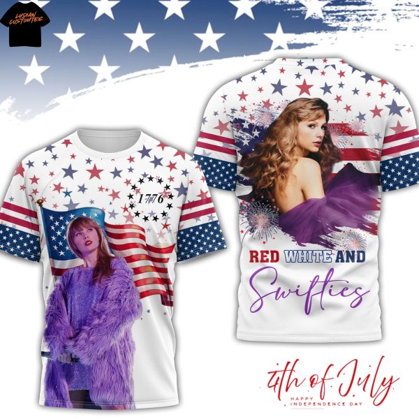 Taylor Swift Red White And Swifties 1776 3D T-Shirt