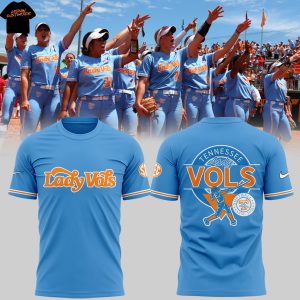 Tennessee Lady Volunteers Softball 2025 Blue 3D T-Shirt