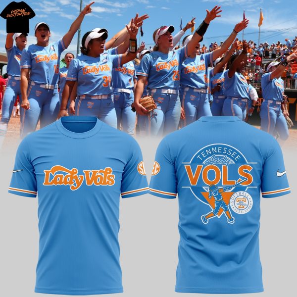 Tennessee Lady Volunteers Softball 2025 Blue 3D T-Shirt