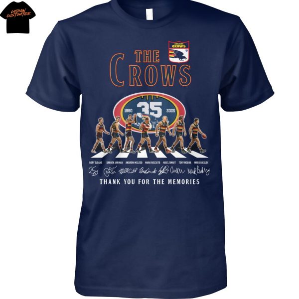 The Adelaide Crows 35 Years 1990-2025 Signature Thank You For The Memories Unisex T-Shirt