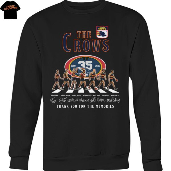 The Adelaide Crows 35 Years 1990-2025 Signature Thank You For The Memories Unisex T-Shirt