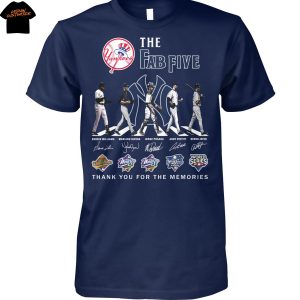The Fab Five New York Yankees Signature Thank You For The Memories Unisex T-Shirt