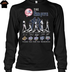 The Fab Five New York Yankees Signature Thank You For The Memories Unisex T-Shirt