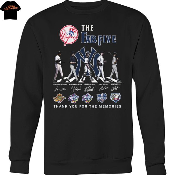 The Fab Five New York Yankees Signature Thank You For The Memories Unisex T-Shirt