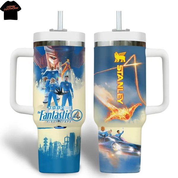 The Fantastic Four First Steps Tumbler With Handle And Straw